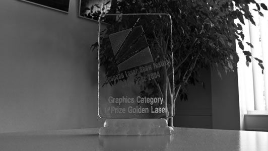 laserforum haalde de 1e prijs in de grafische categorie op het Europese Lasershow Festival in Cap d'Agde