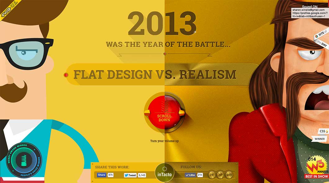 Flat Design Vs. Realism.