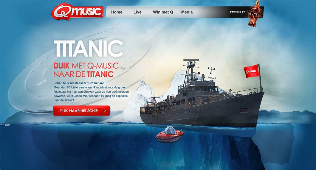Q Music Titanic.